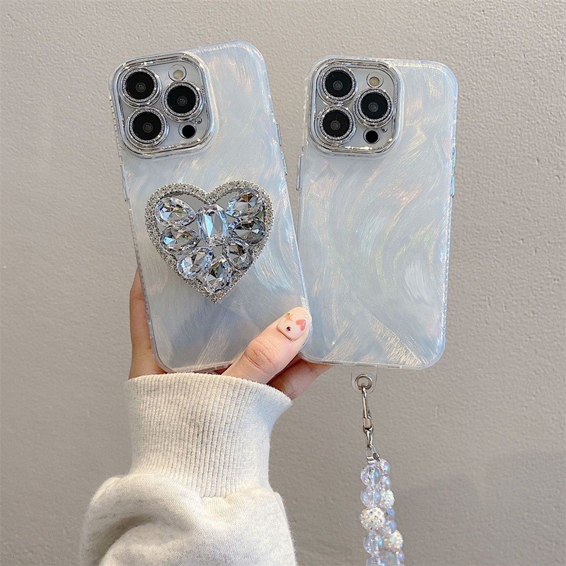 สําหรับ Vivo V40 Pro V30 V29 V27 V27E V21 V23 X50 X60 X70 X80 X90 X100 X200 mini V25 4G 5G ป้องกันเลนส์กล้อง Lanyard Chain Bracket Bling Soft เคสโทรศัพท์ - รูปที่ 3