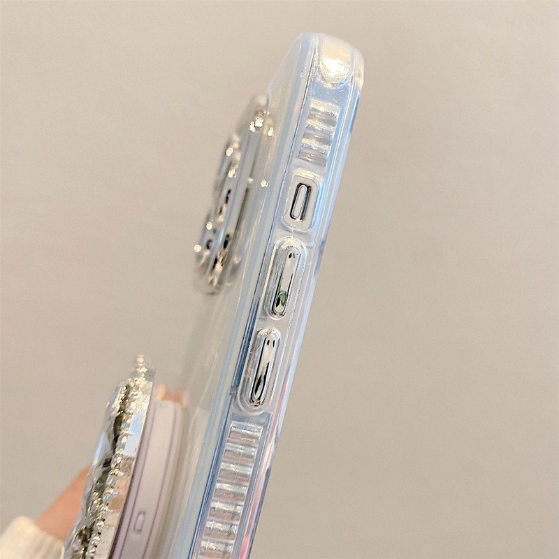 สําหรับ Vivo V40 Pro V30 V29 V27 V27E V21 V23 X50 X60 X70 X80 X90 X100 X200 mini V25 4G 5G ป้องกันเลนส์กล้อง Lanyard Chain Bracket Bling Soft เคสโทรศัพท์ - รูปที่ 7