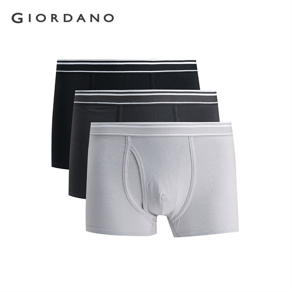 GIORDANO MEN Mens 3-pack Cotton Trunks 0 01175113