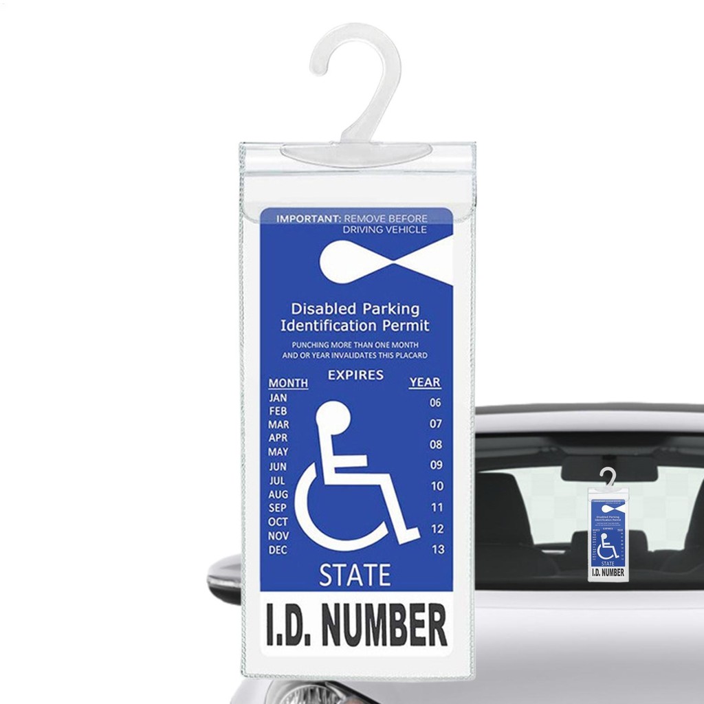 Handicap Placard สําหรับความพิการอัตโนมัติที่จอดรถป้ายแขวนสําหรับรถแท็กแขวนป้องกันการ์ดแขน postermy