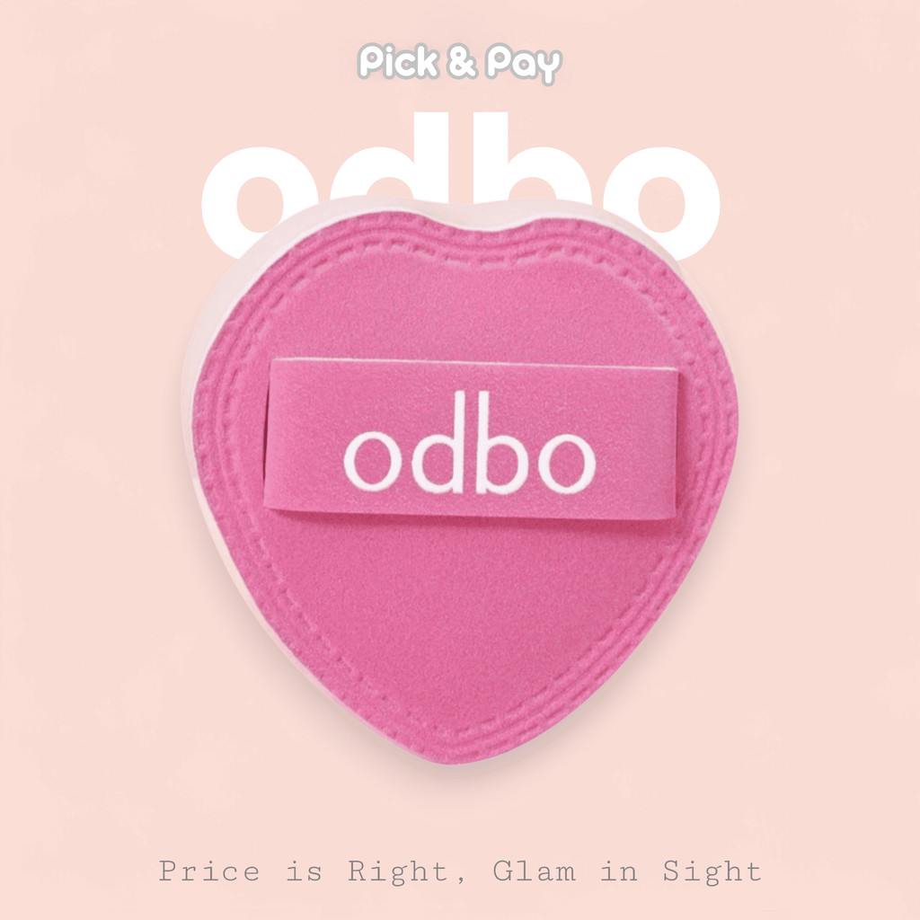 odbo Heart Pop Tiny Puff พัฟมินิฮาร์ท ทรงจิ๋ว 1ชิ้น (OD8077)