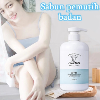 Sabun pemutih badan Sabun mandi cair Whitening body wash 500ML Pemutih permanen Singkirkan kulit kusam kering merinding Memutihkan melembabkan mencerahkan kulit Wangi tahan lama