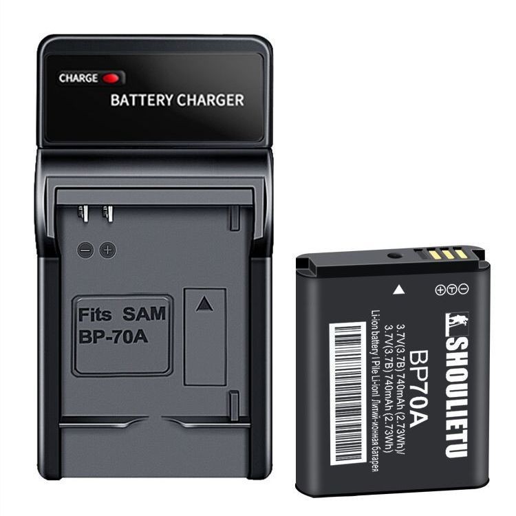 เหมาะสำหรับ Samsung BP70A แบตเตอรี่กล้อง ES65 ES70 ST60 PL120 MV800 5X CCD