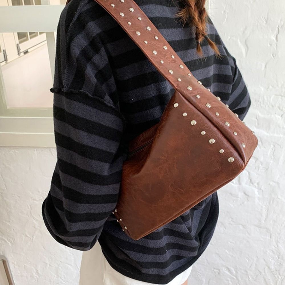 กระเป๋าถือ LUNAEDGE Retro Rivet ออกแบบตามแฟชั่นpunkและโมเดิร์น สำหรับฤดูใบไม้ร่วง - รูปที่ 6