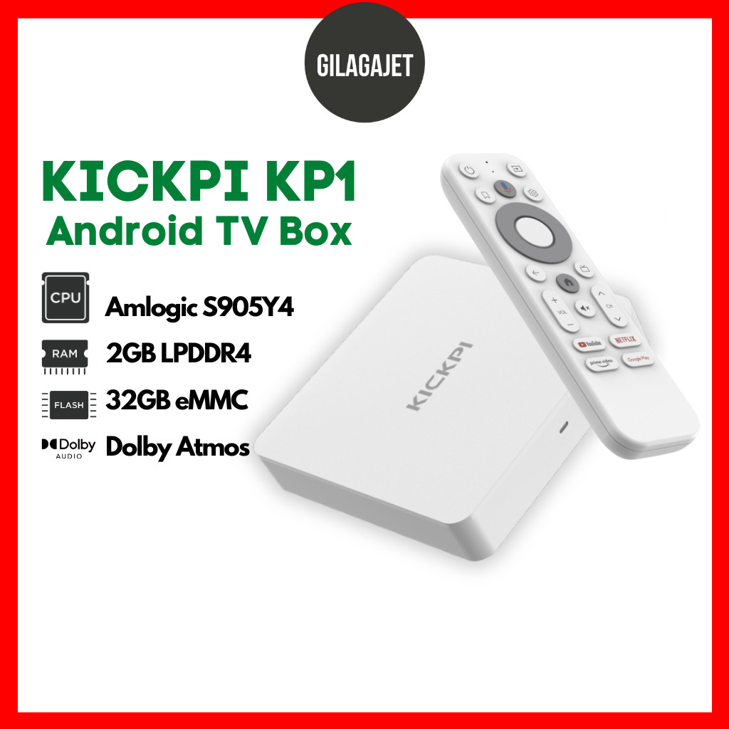 KICKPI KP1 Chromecast อุปกรณ์หล่อในตัว KICK PI Dolby Atmos 4K HDR 32GB ROM