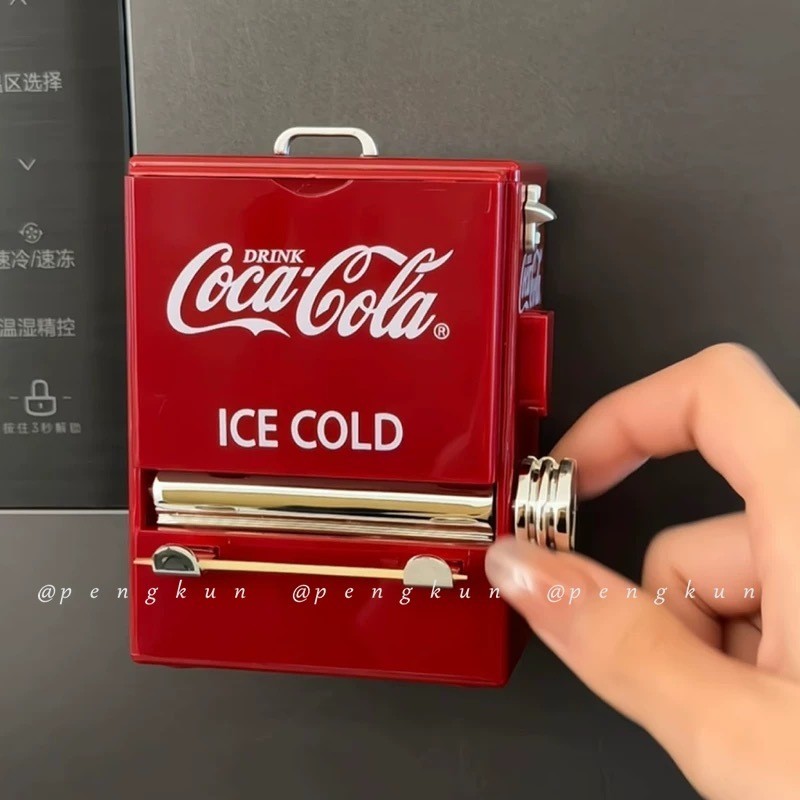 Creative Coke ไม้จิ้มฟันกล่องเก็บไม้จิ้มฟันแบบพกพาผู้ถือแยกออกแบบสําหรับจัดเก็บกล่องไม้จิ้มฟัน