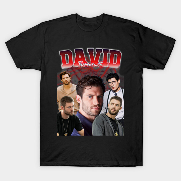 เสื้อยืด Vintage David Corenswet Retro Style T-Shirt แท้ Cotton 100% น่ารัก สีดำ y2k สินค้ามาใหม่