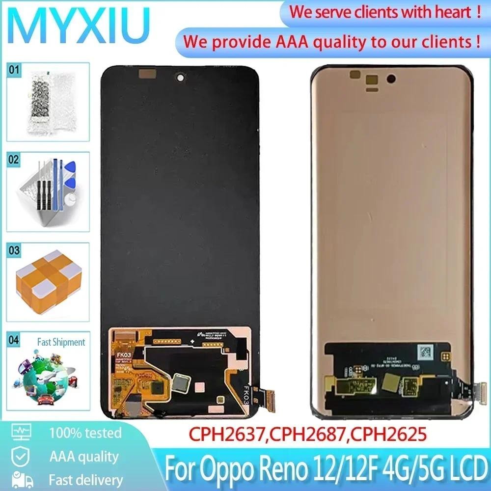 Original AMOLED สําหรับ Oppo Reno 12 CPH2625 จอแสดงผล LCD หน้าจอสัมผัสสําหรับ Oppo Reno12F 4G CPH2687 Reno12F 5G CPH2637 LCD