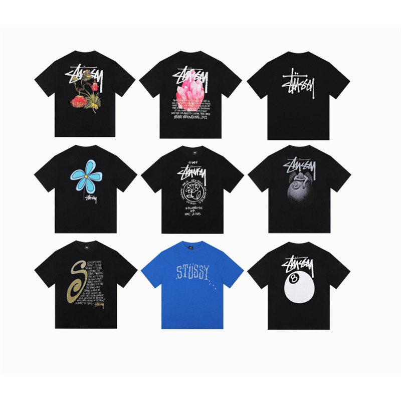 เสื้อยืดแขนสั้นผ้าฝ้าย พิมพ์ลายอัญมณีรอบคอ เหมาะสำหรับทั้งผู้ชายและผู้หญิง