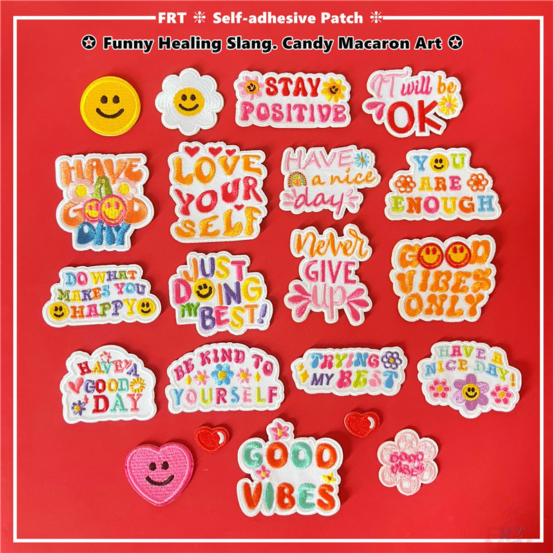 แพทช์สติกเกอร์ Candy Macaron Art มีกาวในตัว สำหรับ DIY เสริมตกแต่งเสื้อผ้าและกระเป๋า
