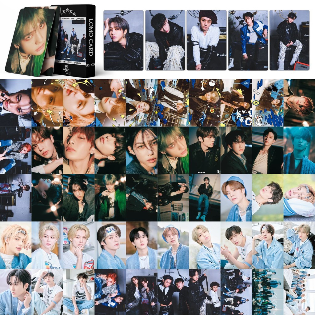 55 การ์ด StrayKids S-Class Photocards Hwang Hyun Cheon Han Ji Cheng Lee Long Fu Kim Seung Min OUXXK2