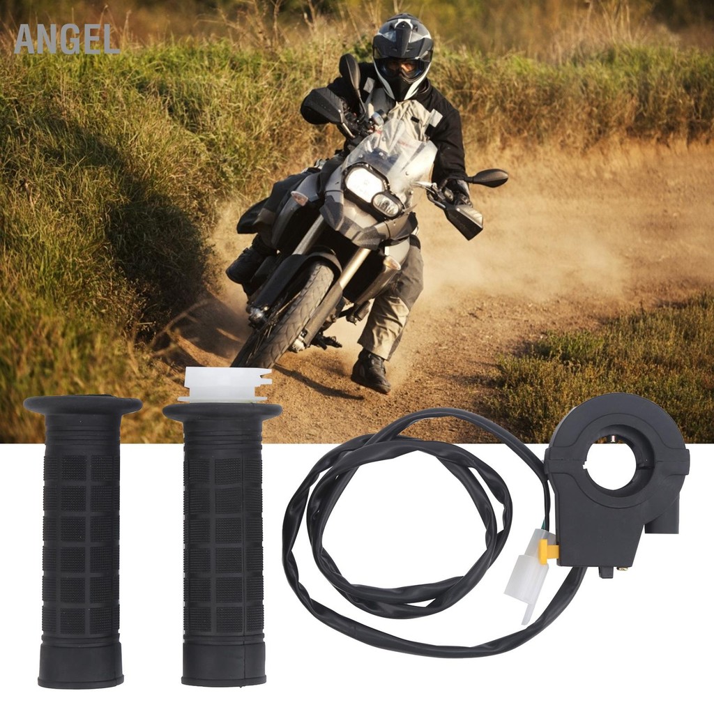 ANGEL 22 มม.คันเร่ง Handle Grip สวิทช์จุดระเบิด Fit สำหรับ 48CC 80CC 2 จังหวะมอเตอร์จักรยานจักรยาน