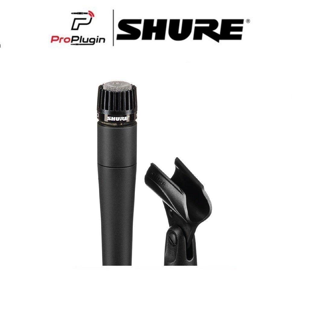 Shure SM 57-LC-X ของเเท้ประกันศูนย์ ไมโครโฟนแบบไดนามิ ขั้วต่อเป็นแบบ XLR มีน้ำหนักเบา (ProPlugin)