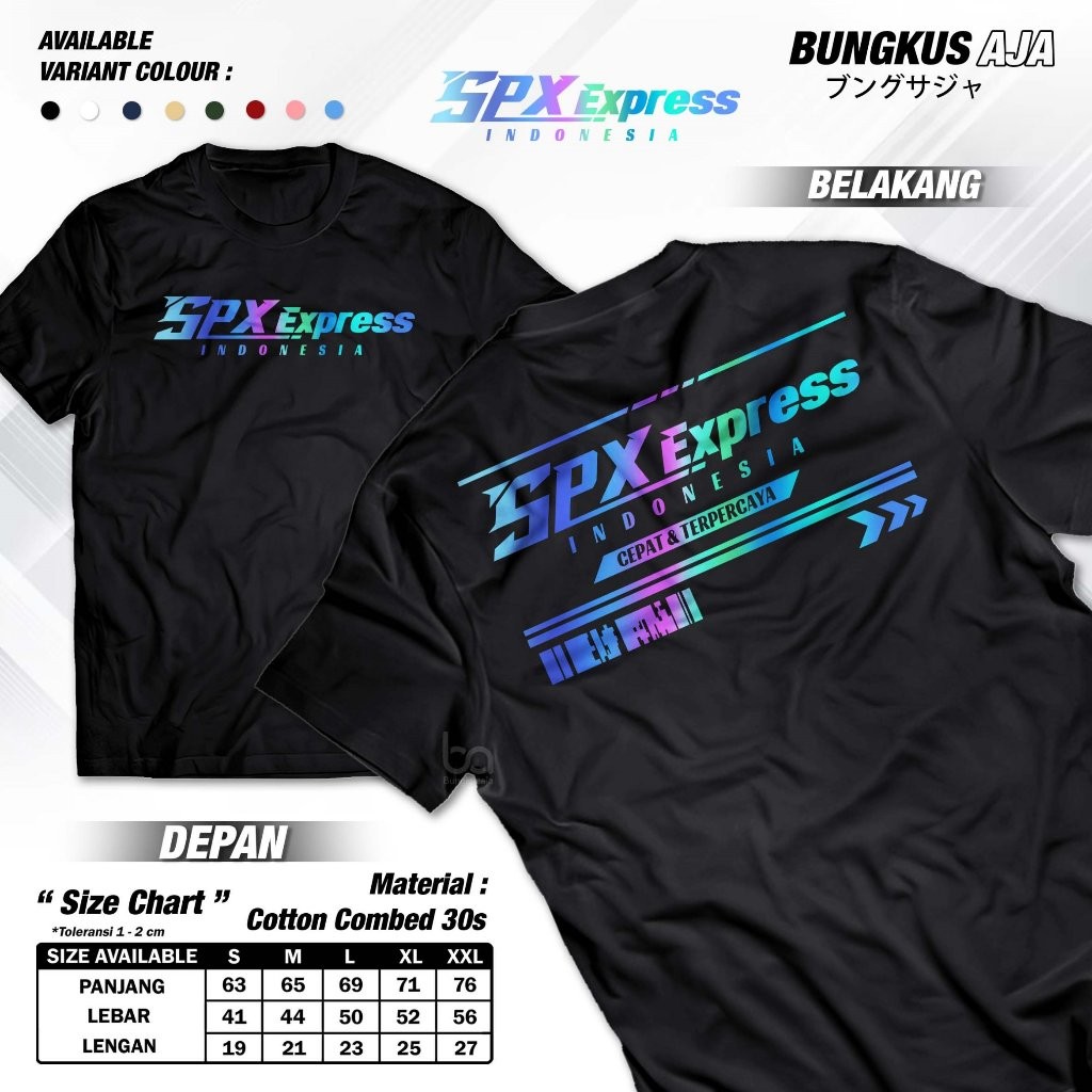 Kaos Shoppee Express Cepat Terpercaya - Baju Kurir Paket Ekspedisi SPX Sopee Xpress Cotton Combed 24