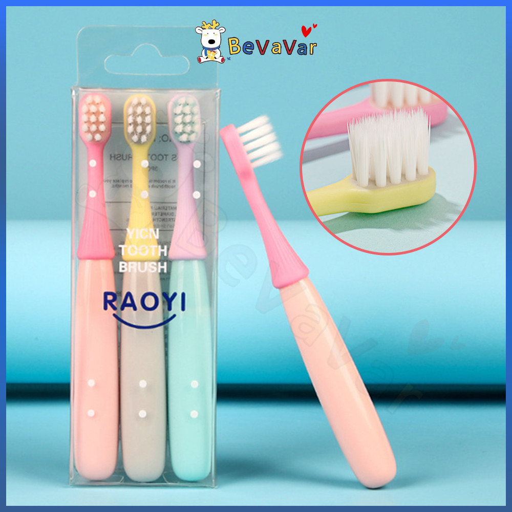 BEVAVAR แปรงสีฟันเด็ก แปรงฟันเด็ก แปรงฟันทารก ปกป้องสุขภาพฟันของเด็ก ป้องกันฟันผุ