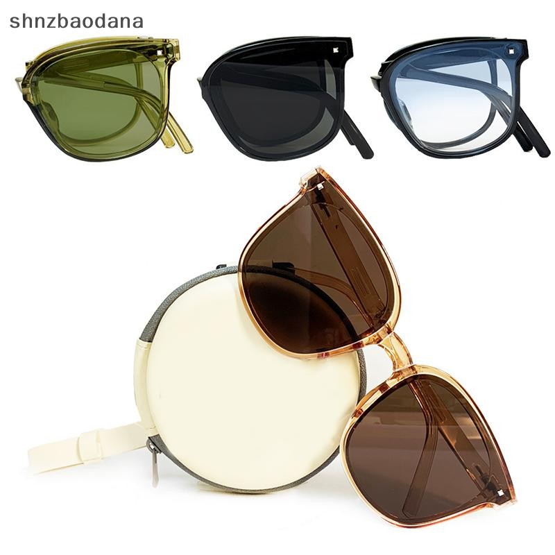 [SHNZAA] แฟชั่นผู้หญิงแว่นตากันแดดพับกลางแจ้ง UV400 Unisex แว่นตาพับแบบพกพาฤดูร้อนแว่นตาสี่เหลี่ยมสีสันสดใส FSSG