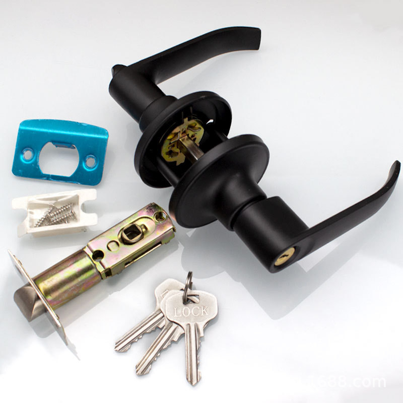 Monqiqi พร้อมล็อคในตัว ก้านโยกเปิด-ปิดประตู  ลูกบิดก้านโยก ลูกบิดเขาควาย กุญแจ3ชุด ติดตั้งได้กับบานประตูทุกชนิด - รูปที่ 5