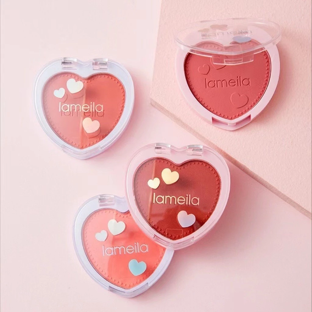 LAMEILA บลัชออนหัวใจ สีส้มพีช thumbnail 3