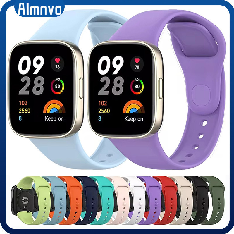 สายซิลิโคนกีฬา สำหรับ Redmi Watch 3 Active นาฬิกาอัจฉริยะ Redmi Watch อุปกรณ์เสริม สายยางนุ่ม Mi Band 3 Lite