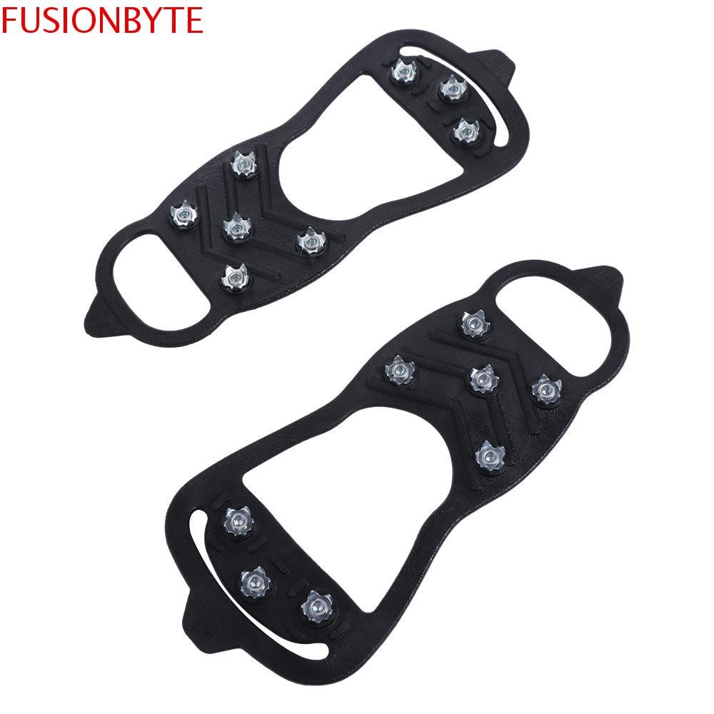 Fusionbyte 8 Anti-Skid Ice Gripper, Tpe Anti-Skid 8 ฟันน้ําแข็งหิมะ Crampons, Anti-slip ครอบคลุม 8 Studs รองเท้า Spikes รองเท้า Spikes กลางแจ้ง