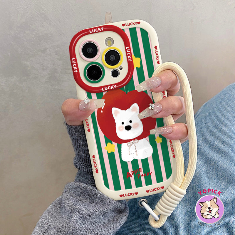 ผลไม้หมวกลูกสุนัขเคสโทรศัพท์สําหรับiphone 16 16Pro 16Plus 11 12mini 13Pro Max 14Plus 15Pro XR XS Max 7 8 Plus SE2020 การ์ตูนฝาครอบโทรศัพท์สําหรับIPhone 16Pro Max JKP