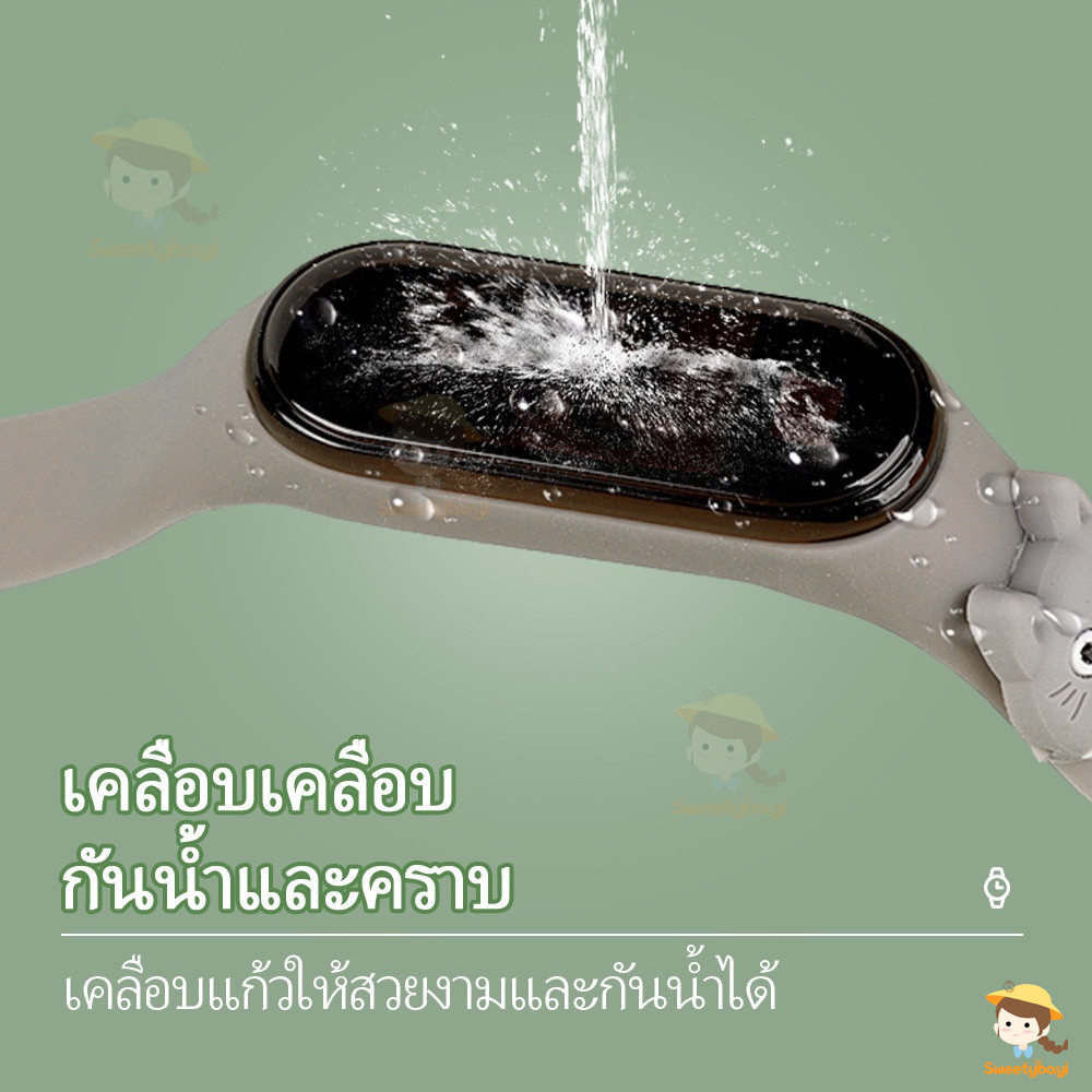 SWEETYBAYI นาฬิกาเด็ก นาฬิกาข้อมือดิจิทัล LED กันน้ํา ลายการ์ตูนน่ารัก