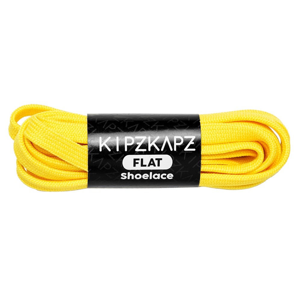 KIPZKAPZ F6 สีเหลือง - เชือกผูกรองเท้าแบน 8mm