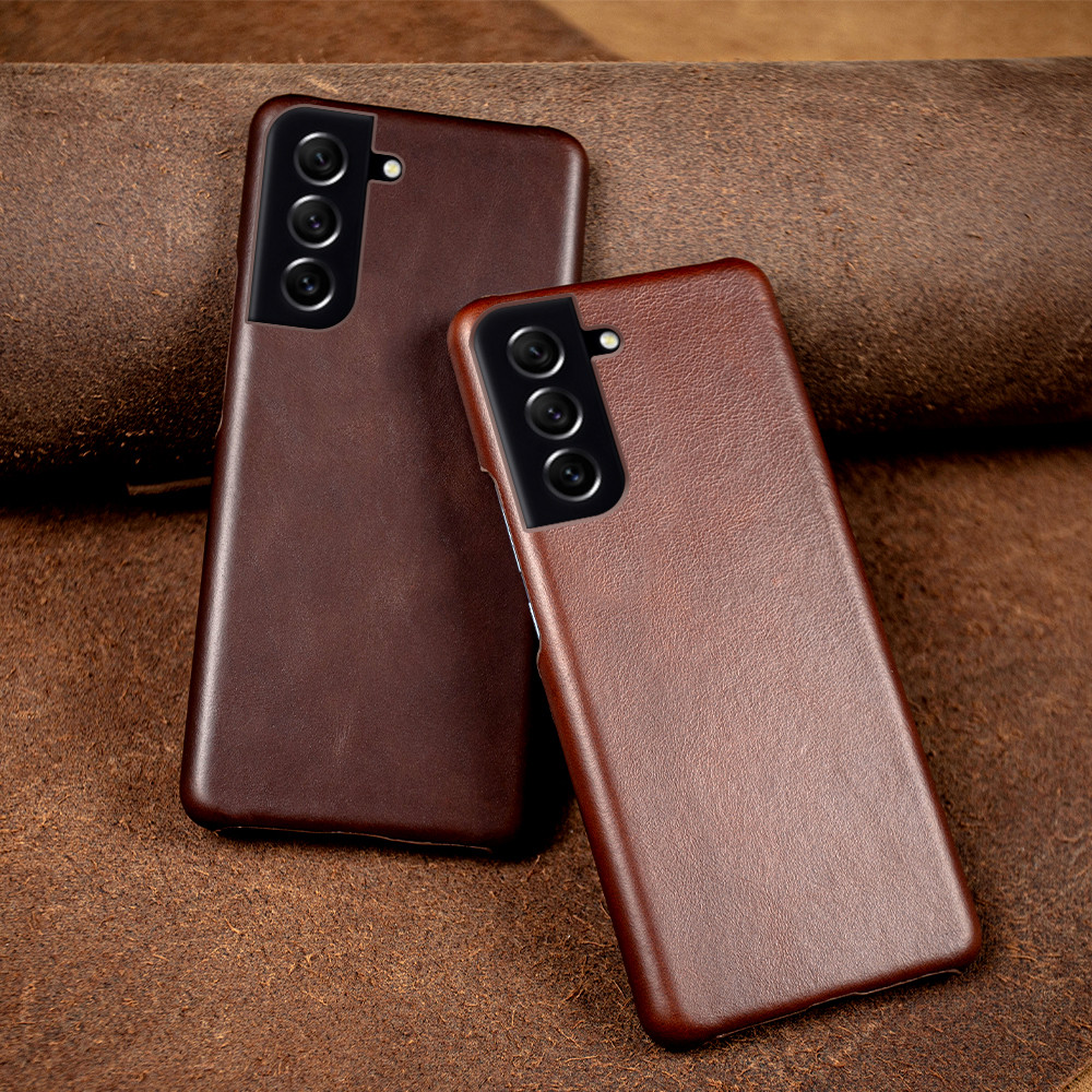 Handmade Cowhide หนังสําหรับ Samsung Galaxy S24 Ultra S25 EDGE S26 S23 FE S22 Plus S21 S20FE หมายเหตุ 20 5G ความงาม Vintage รูปแบบฝาครอบโทรศัพท์
