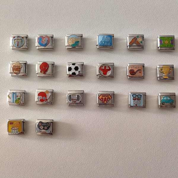 italian charm bracelet กำไลข้อมือ 【วันพ่อ】Original DIY Italy ใหม่สร้อยข้อมือโมดูลาร์ DAD series สร้อ