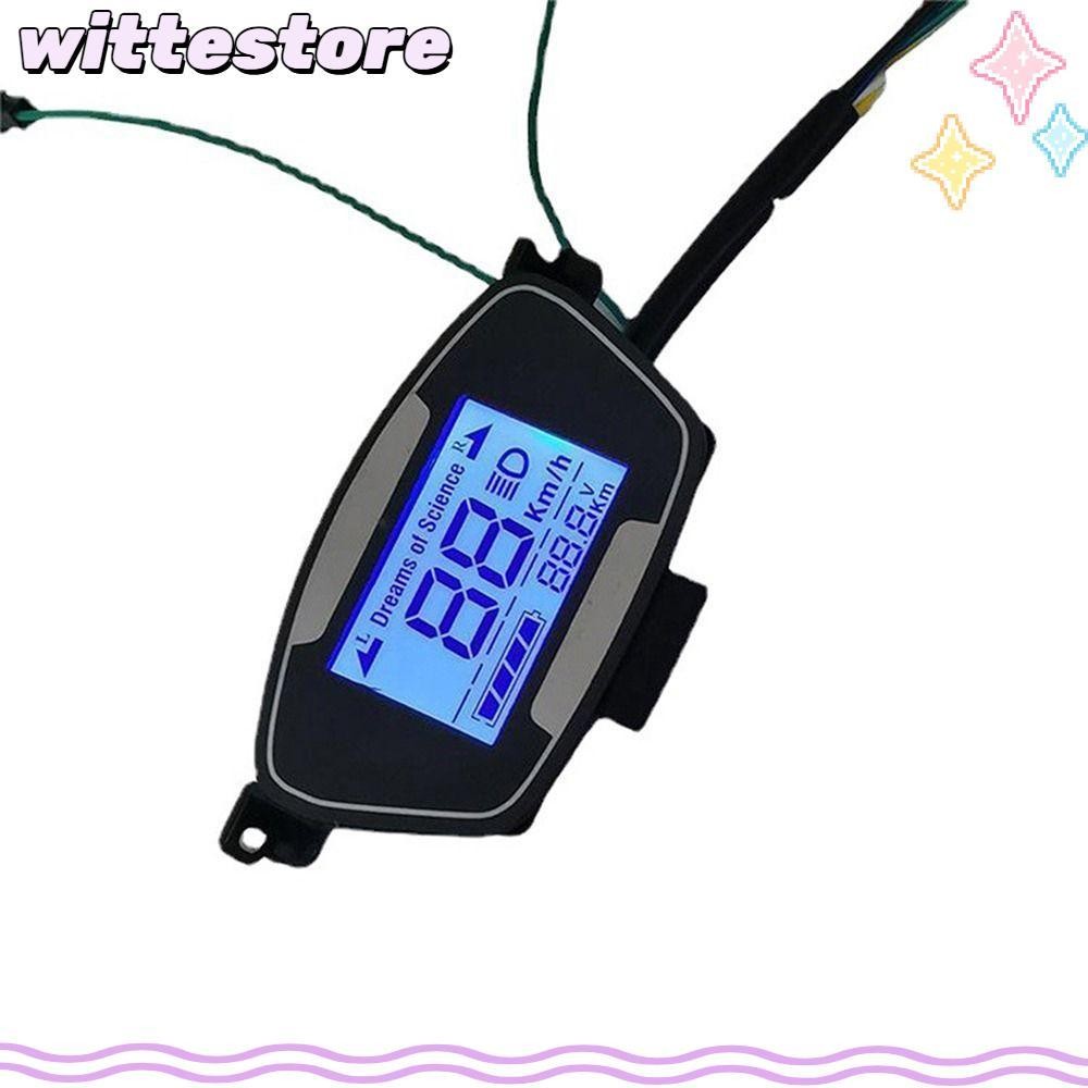 Witte จอแสดงผล LCD พร้อมหน้าจอวัดความเร็วมอเตอร์ 48-72V 6Pin อุปกรณ์เสริม สําหรับรถจักรยานยนต์ไฟฟ้า สกูตเตอร์ จักรยานไฟฟ้า 1 ชิ้น