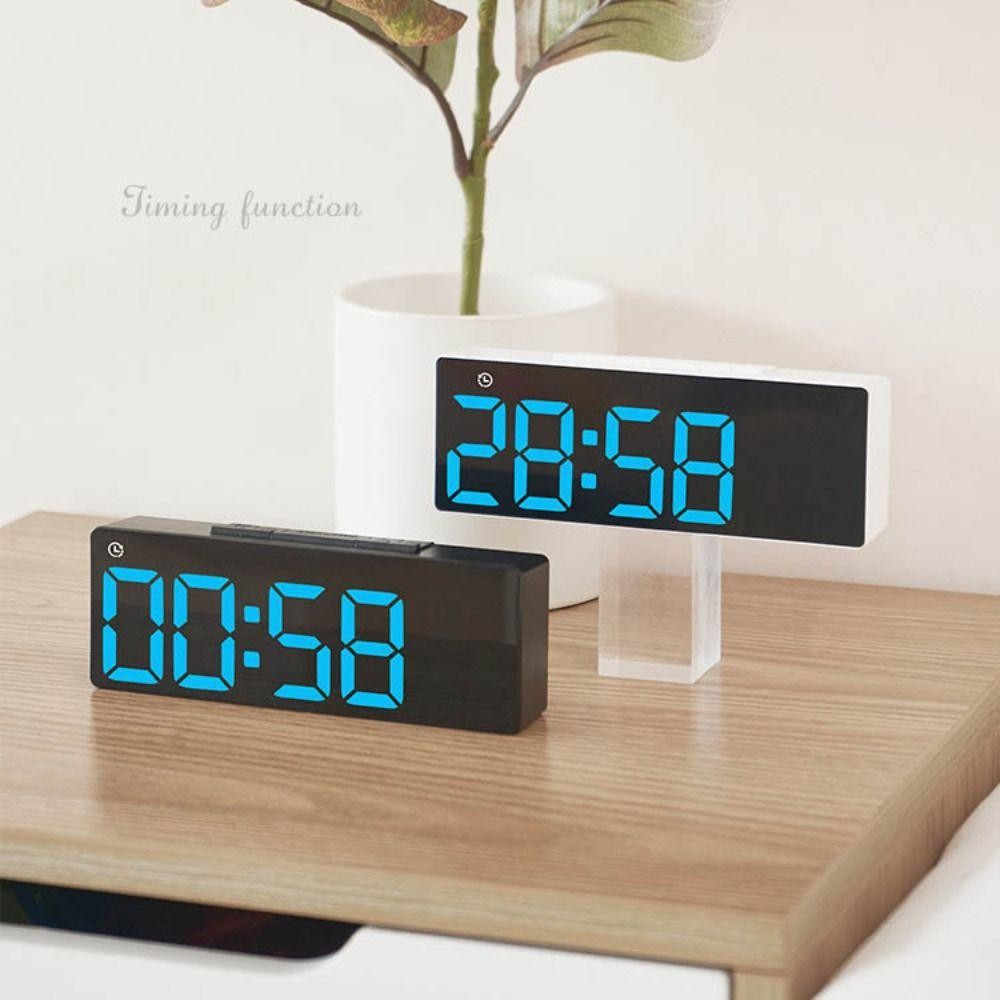 BUBBZO นาฬิกาดิจิตอลติดผนัง อ่านอุณหภูมิได้ มีปฏิทิน แสดงเวลา 12/24 ชม. ใช้งานได้ทั้งบนโต๊ะและติดผนังสำหรับห้องนอน - รูปที่ 5