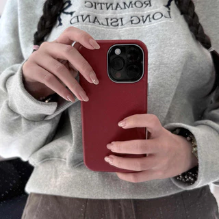 หรูหรา Matte หนังสําหรับ iPhone 16e 16 17 15 14 Plus 13 12 11 Pro Max X XS Max XR 7 8 SE2 เลนส์ป้องกันกันกระแทก