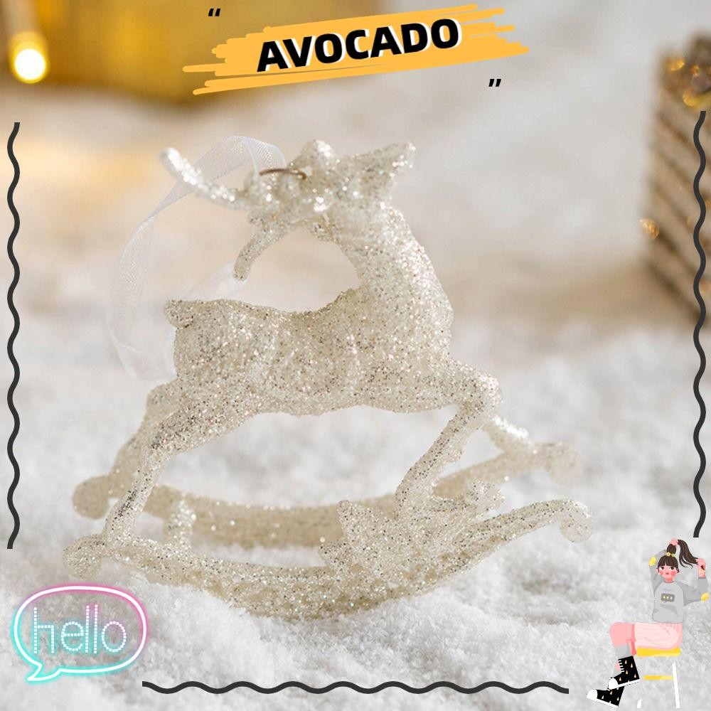 Avocar จี้กวางแบบแขวน, ตกแต่งต้นคริสต์มาส Elk PPS, เครื่องประดับคริสต์มาสแชมเปญ