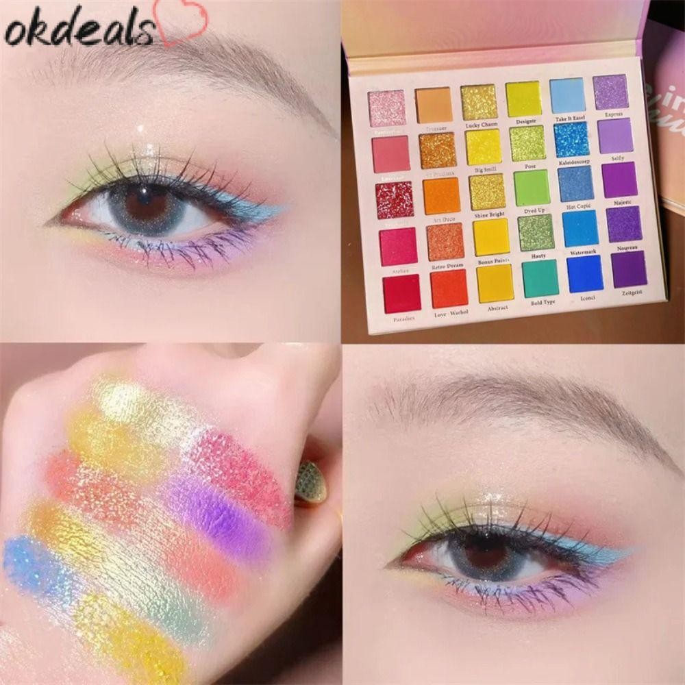 ตกลง พาเลทอายแชโดว์ 30 สี,อายแชโดว์กลิตเตอร์ติดทนนานกันน้ํา,เครื่องสําอางมืออาชีพเหงื่อแฟชั่นแต่งหน้า จานสี สาว