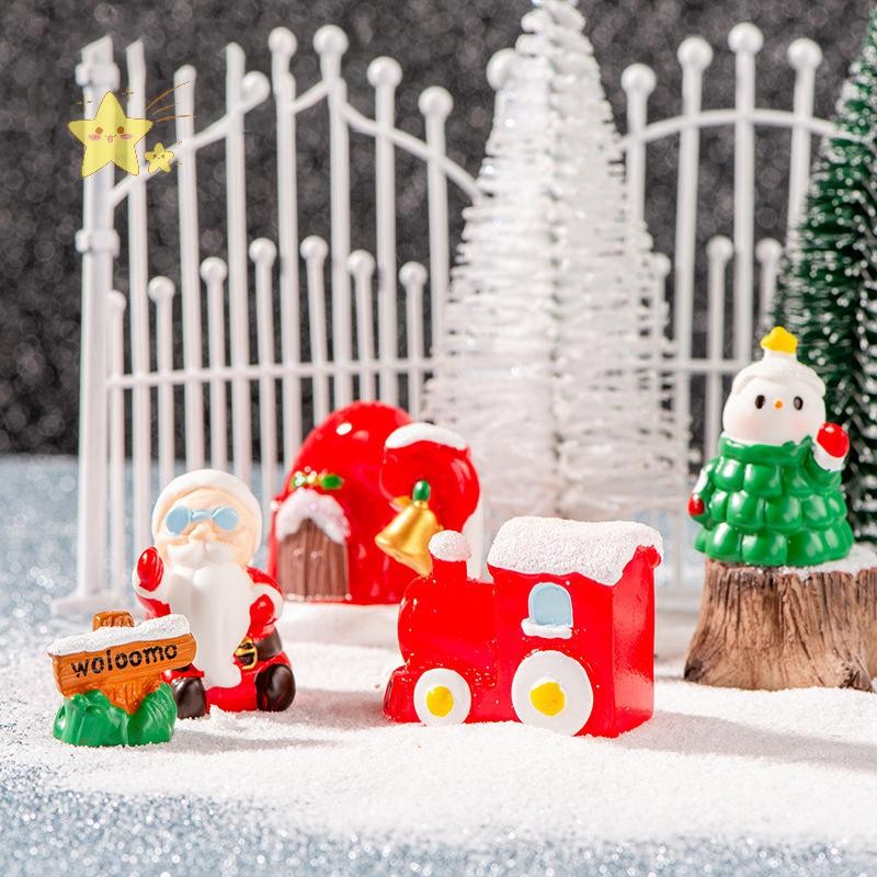 [JBTH] 1pc การ์ตูนคริสต์มาส Santa Claus Miniature ตุ๊กตามินิเรซิ่นเครื่องประดับคริสต์มาส Xmas สํานักงานเดสก์ท็อปตกแต่ง Micro ภูมิทัศน์ [JB]