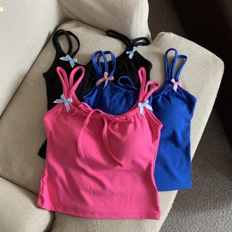 Boxbag สายเดี่ยว สาวหวาน แฟชั่น มีฟองน้ำให้ แบบสวม เสื้อ ผู้หญิง