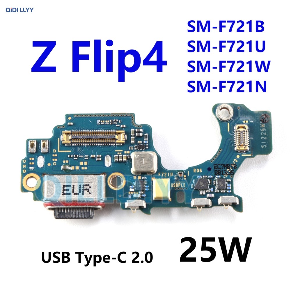 USB Charger 25W แท่นชาร์จแจ็คพอร์ตสําหรับ Samsung Galaxy Z Flip4 F721 SM-F721B F721U F721W Dock Conn