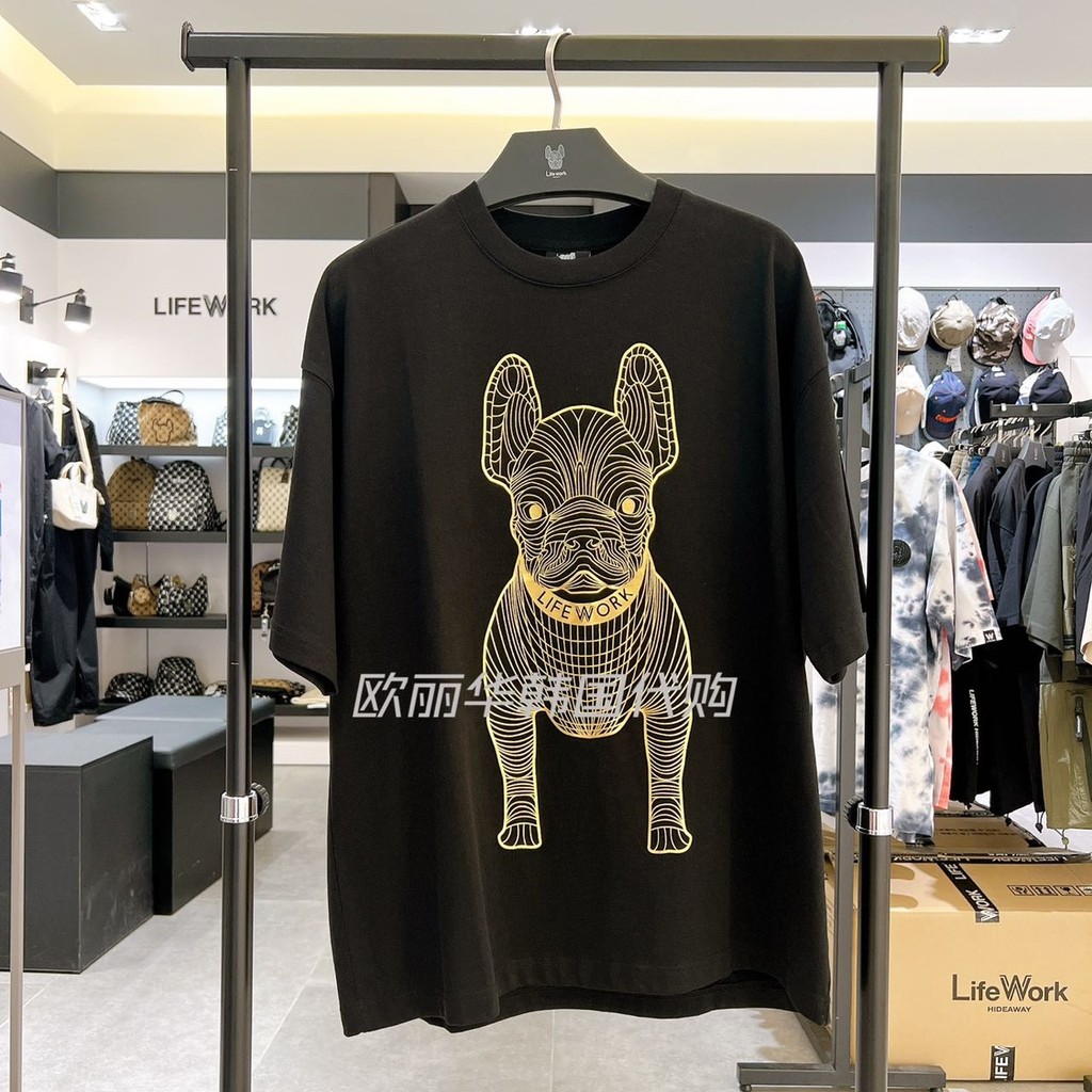 เสื้อยืด LIFE แขนสั้นสำหรับทั้งผู้ชายและผู้หญิง ตามเทรนด์แฟชั่น ลายพิมพ์สวยงาม