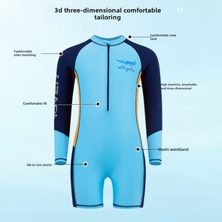 ชุดว่ายน้ำเด็กอายุ 4-16 ขวบ rash guard เด็กผู้ชาย แขนยาว