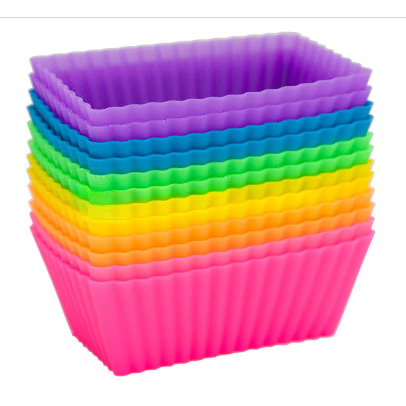 ซิลิโคนกล่องอาหารกลางวัน Dividers สําหรับเด็กโรงเรียนอาหาร Dividers สําหรับกล่องเบนโตะซิลิโคน Cupcake Liners แม่พิมพ์เบเกอรี่เครื่องมือ