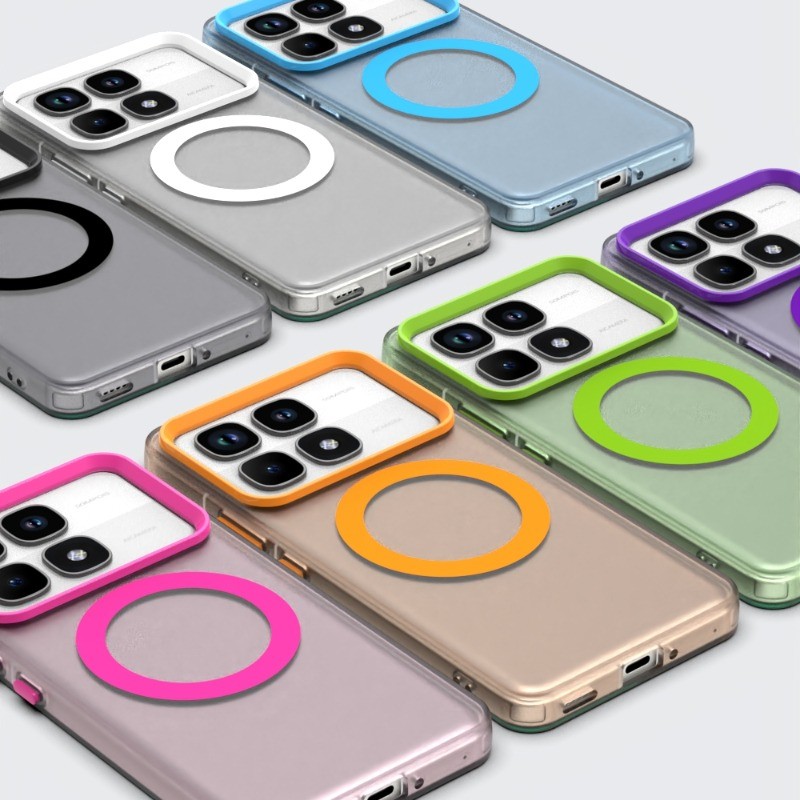 Mi 14T Magnetic Back สําหรับ Xiaomi 14T Pro 14 T 14Tpro POCO F6 M6 Plus X6 Pro สีลูกกวาดซิลิโคนอ่อนนุ่ม