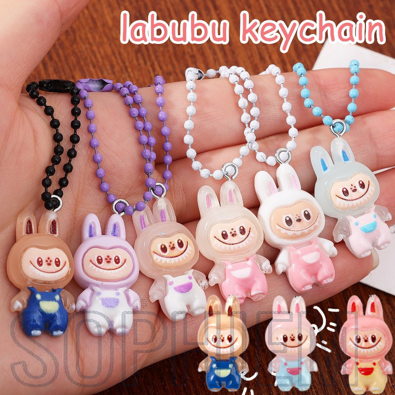 การ์ตูนอะนิเมะ ลาบู พวงกุญแจ-น่ารัก,แฟชั่น,สุ่มสไตล์-ของขวัญน่ารักสําหรับเพื่อนที่ดีที่สุด-กระเป๋าเป้สะพายหลังแขวนเครื่องประดับเสน่ห์-พวงกุญแจอุป