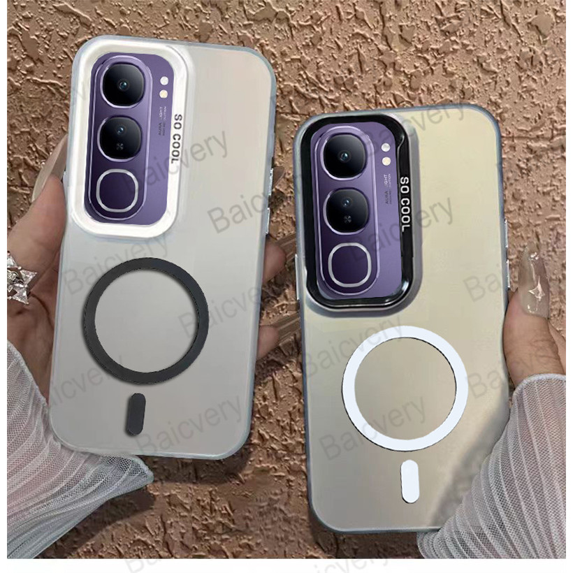 Vivo Y19S 4G Y29 5G IMD Casing Phone Case Cover with Magnetic Wireless Charger Sticker