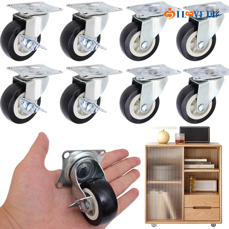 ยางนุ่มสากลล้อล้อเลื่อนลูกกลิ้ง-หนักเฟอร์นิเจอร์ล้อเลื่อน-เรียบเงียบตู้รถเข็น