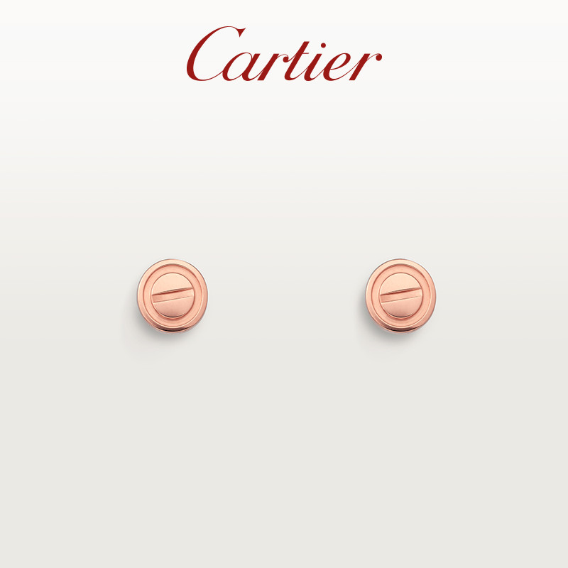 [คลังสินค้าพร้อมในราคาขาย] Cartier Cartier LOVE Series Rose Gold Gold Platinum ต่างหูของขวัญ