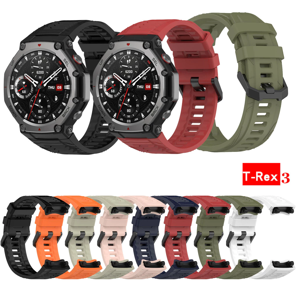 สายนาฬิกาซิลิโคนสําหรับ Huami Amazfit T-Rex 3