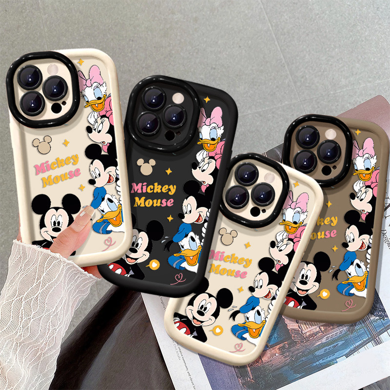 การ์ตูนมิกกี้เมาส์รูปแบบเคสโทรศัพท์เข้ากันได้สําหรับiphone 15 14 13 16 12 11 Pro Max X XS XR XS Max 7/8 Plus SE2020 ประณีตทนทานซิลิโคนนุ่ม