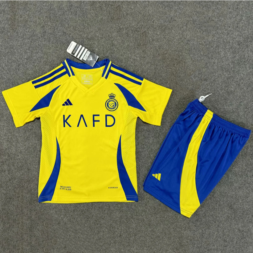 Al Nasr 24/25 ชุดเสื้อฟุตบอลเด็ก RONALDO เสื้อฟุตบอลเด็กคุณภาพสูง