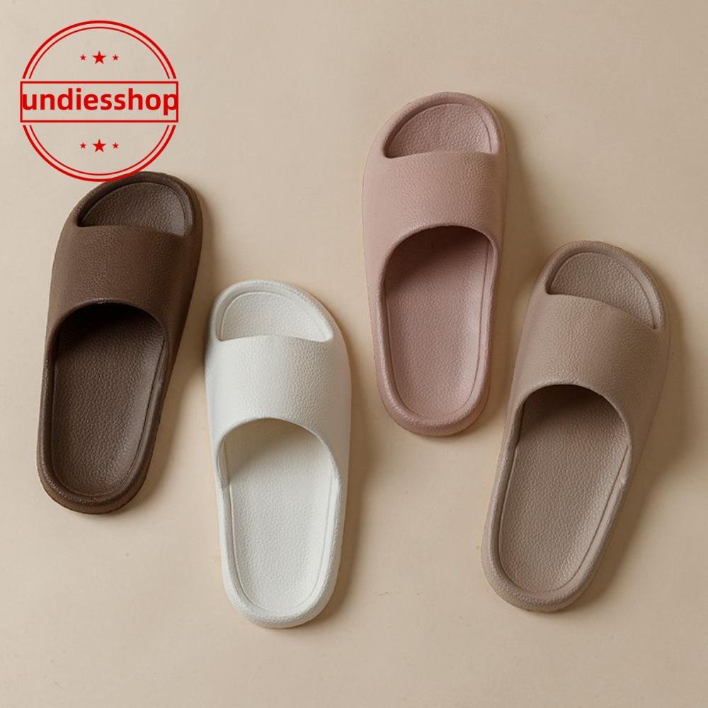 Undiesshop รองเท้าแตะผู้หญิงรองเท้าแตะส้นแบนสบายกันลื่นรองเท้าแตะห้องน้ําพีวีซีน่ารักนุ่มน่ารักใช้ในบ้าน