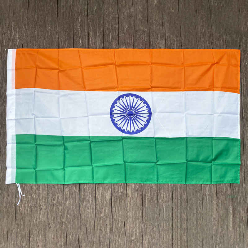 Xvggdg ใหม่ india Flag 3ft x 5ft แขวนอินเดียธงโพลีเอสเตอร์มาตรฐานธงแบนเนอร์